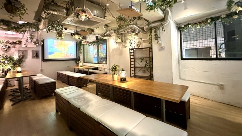 渋谷×貸切パーティー×追いコン「渋谷ガーデンルーム3F」夜内観